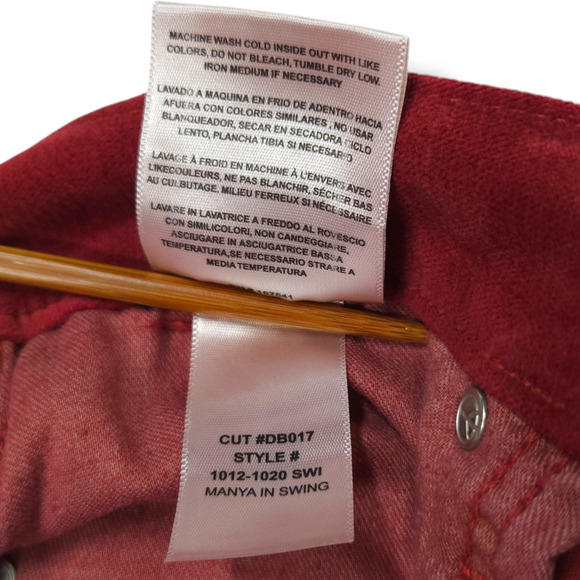 NWT Daily Blue Manya Organic Cotton Velveteen Denim Jeans Sz. 26 Swing [Ruby] - Picture 9 of 12